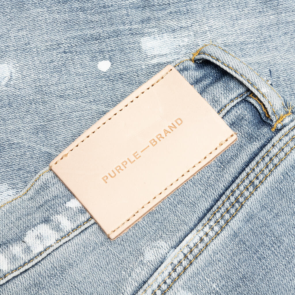 P001 - Light Indigo Knee Slit