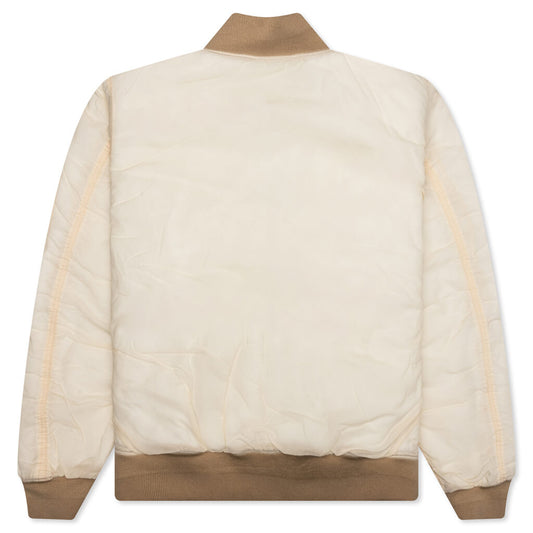 Quilted Bomber Waxed - Cream