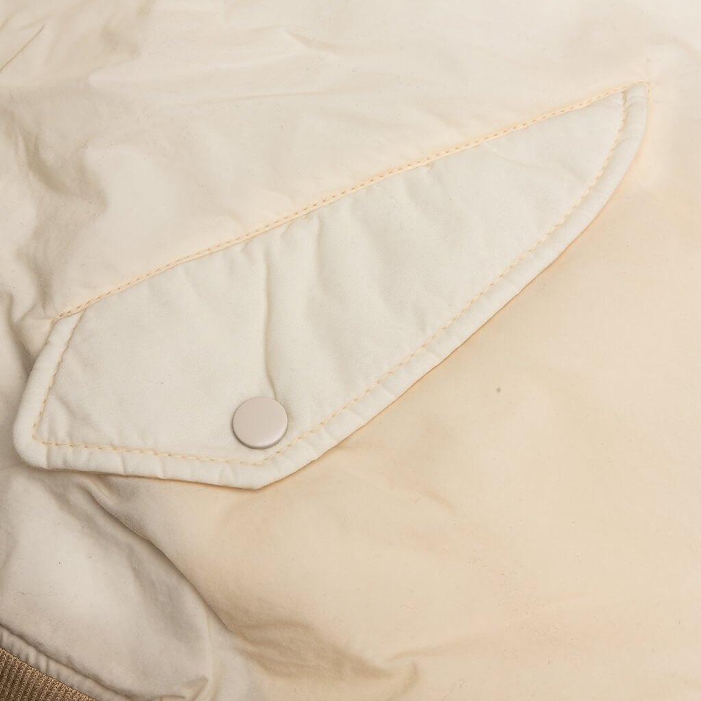 Quilted Bomber Waxed - Cream