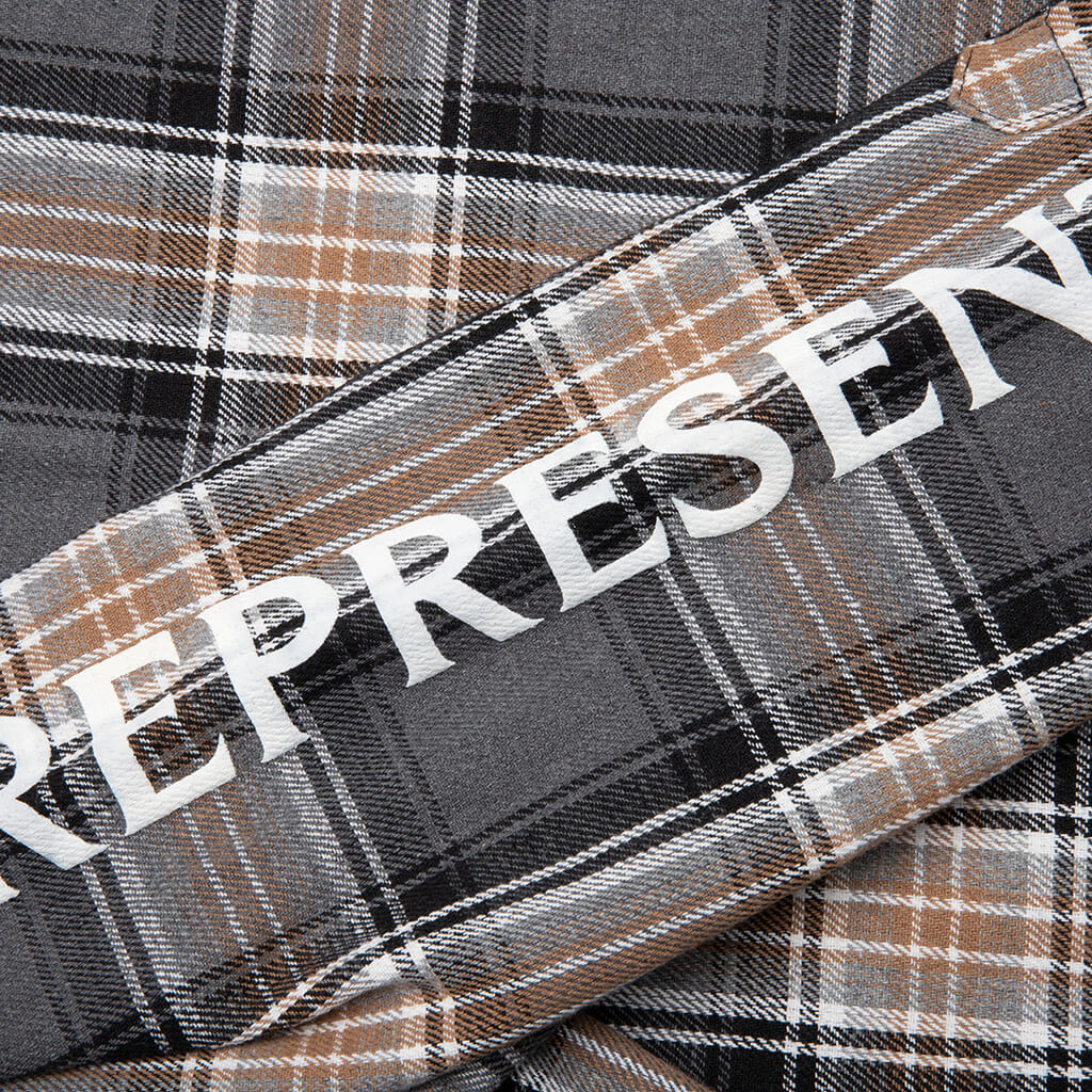 Quilted Flannel Shirt - Grey Check