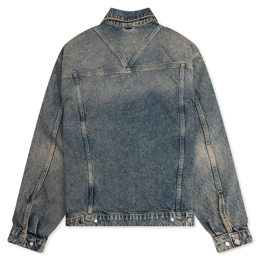 R4 Denim Jacket - Blue Cream