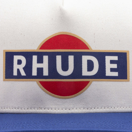 Racer Trucker Hat - Navy/Off-White