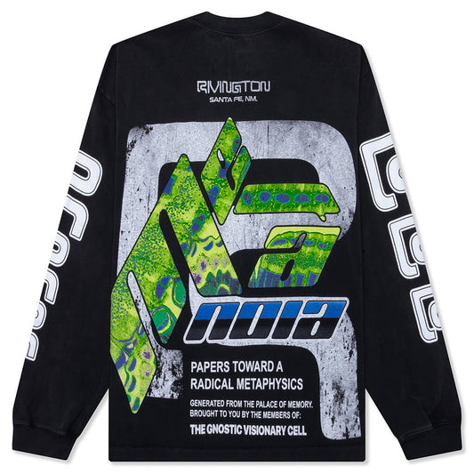 Radical Paper Garden L/S Tee - Faded Black
