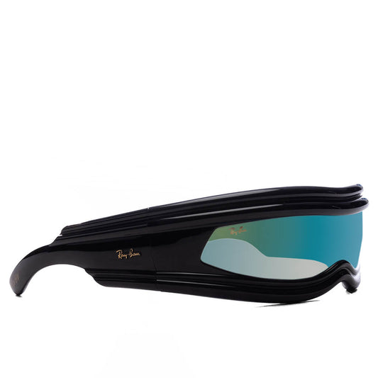 Ray-Ban x A$AP Rocky Ultra Wrap 001 - Black/Light Grey Mirror Blue