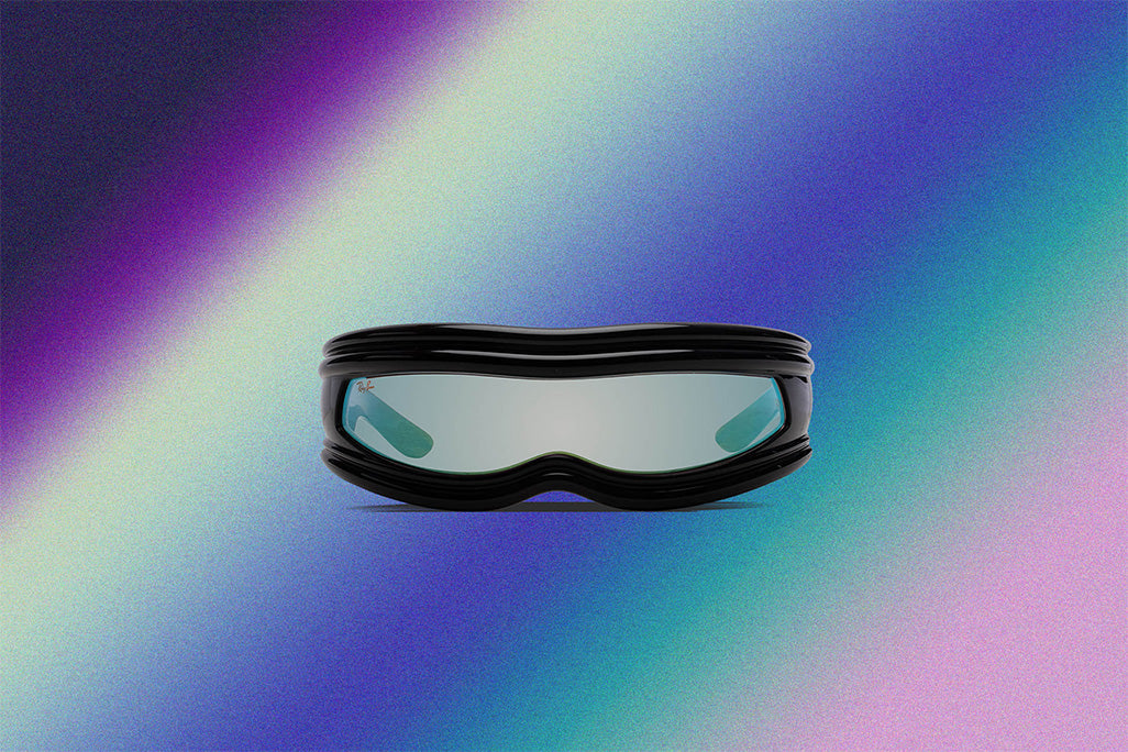 Ray-Ban x A$AP Rocky Ultra Wrap 001 - Black/Light Grey Mirror Blue