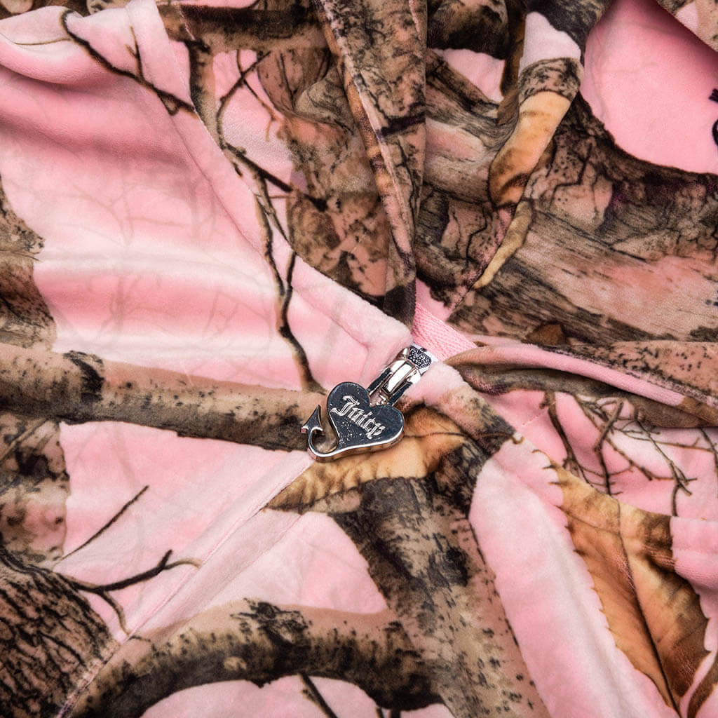 Pleasures x Juicy Couture Realtree Velour Hoodie - Pink Edge