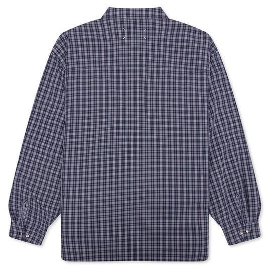 Reversible Padded Shirt - Blue/Grey Check