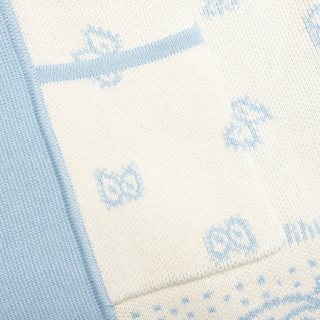 Banco Knit Shirt - Stone Blue/Ivory