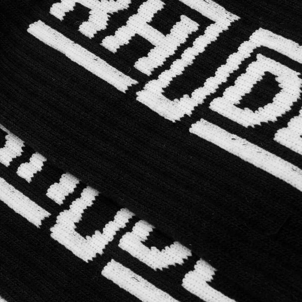 Rhude Champions Logo Sock - Black/White
