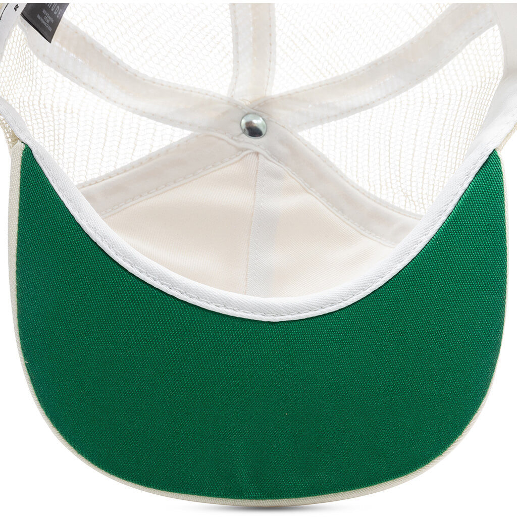 Diamond Trucker Hat - Tan/White