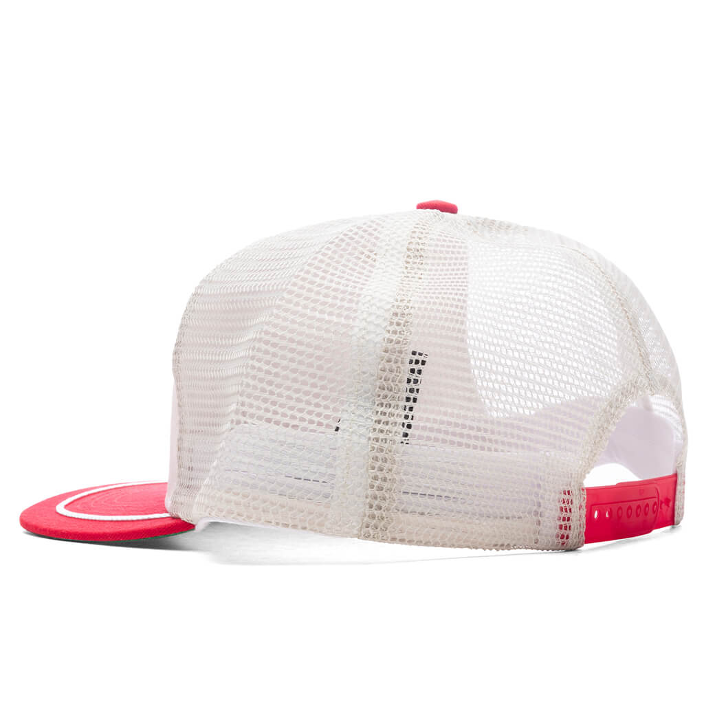 Patch Trucker Hat - Off White/Red