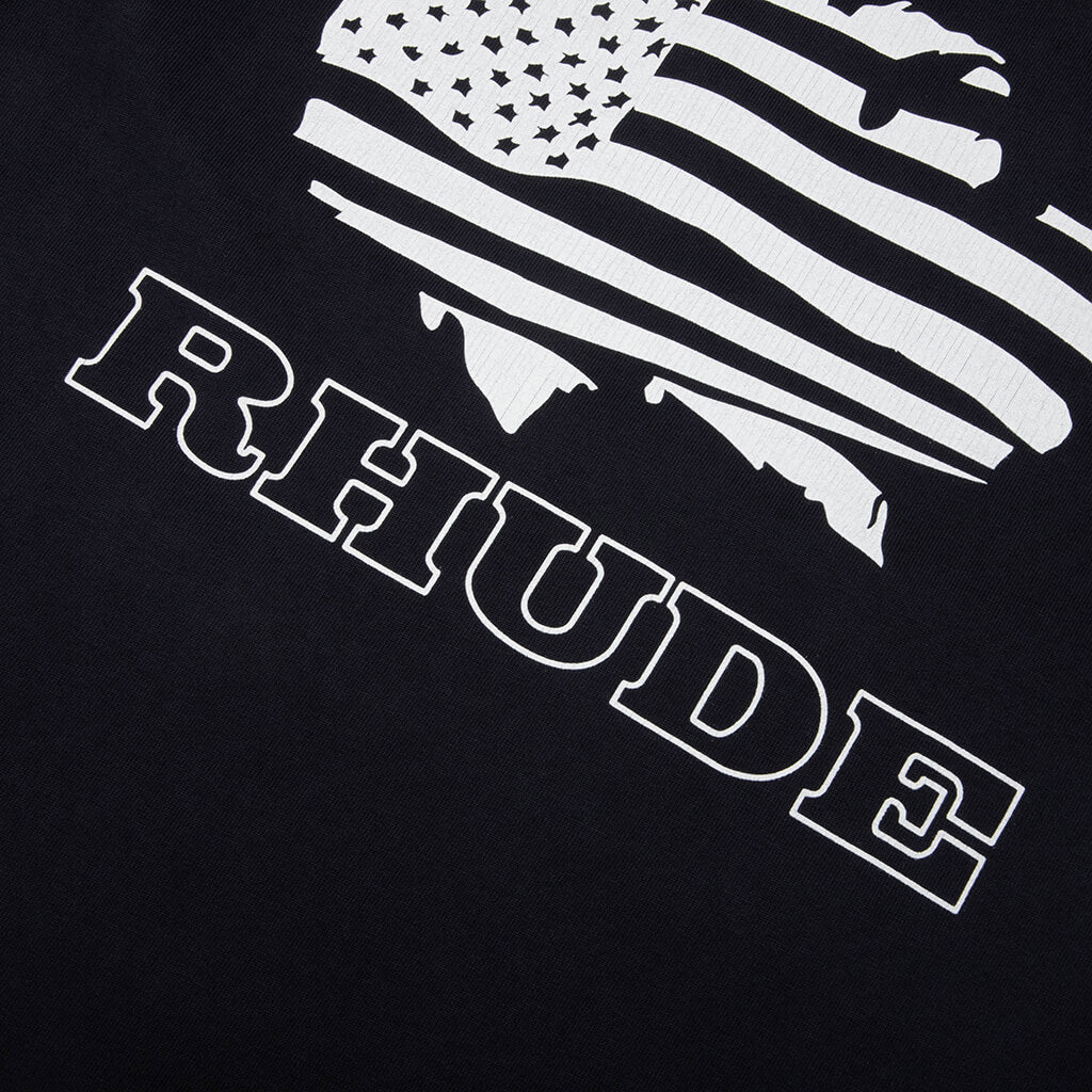 Rhude Banner Tee - Vintage Black/White