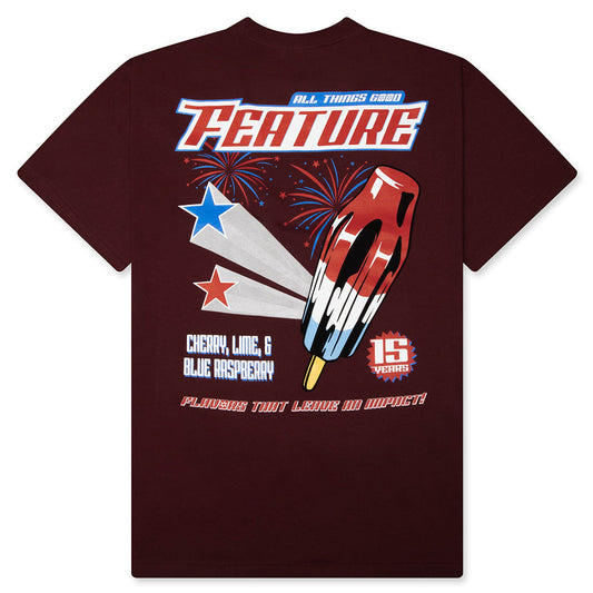 Rocket Pop Tee - Oxblood Red
