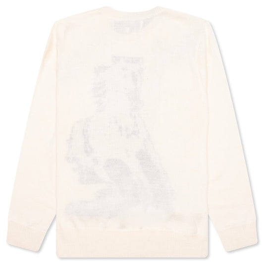 Running Horse Knit Sweater - Oatmeal