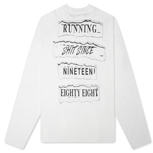 Running Shit L/S Tee - White