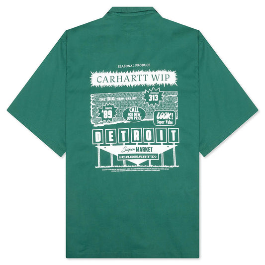 S/S Deli Shirt - Rainforest/White