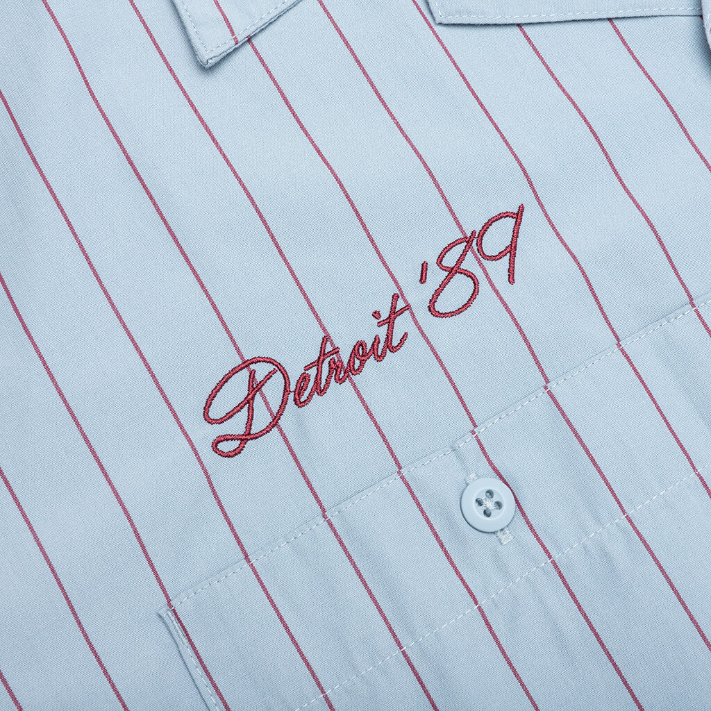 S/S Hendry Shirt - Seaton Stripe/Frosted Blue/Mulberry