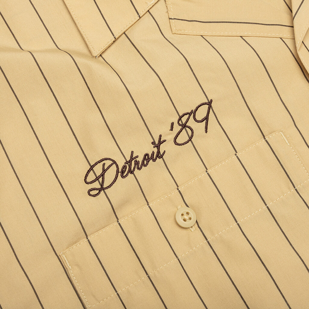 S/S Hendry Shirt - Seaton Stripe/Straw/Liberica
