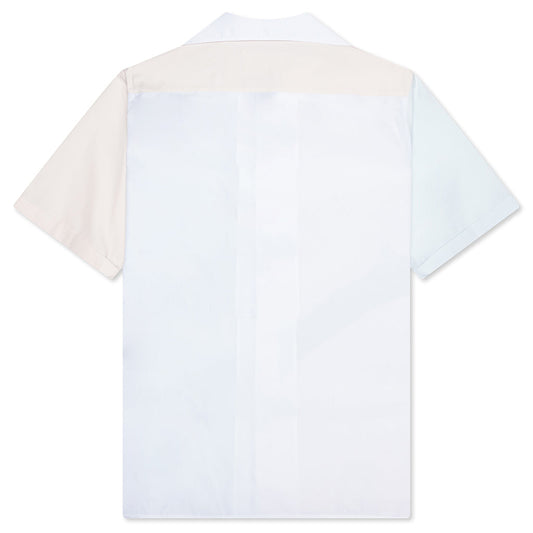Short Sleeve Pocket Shirt - White/Cream/Light Blue