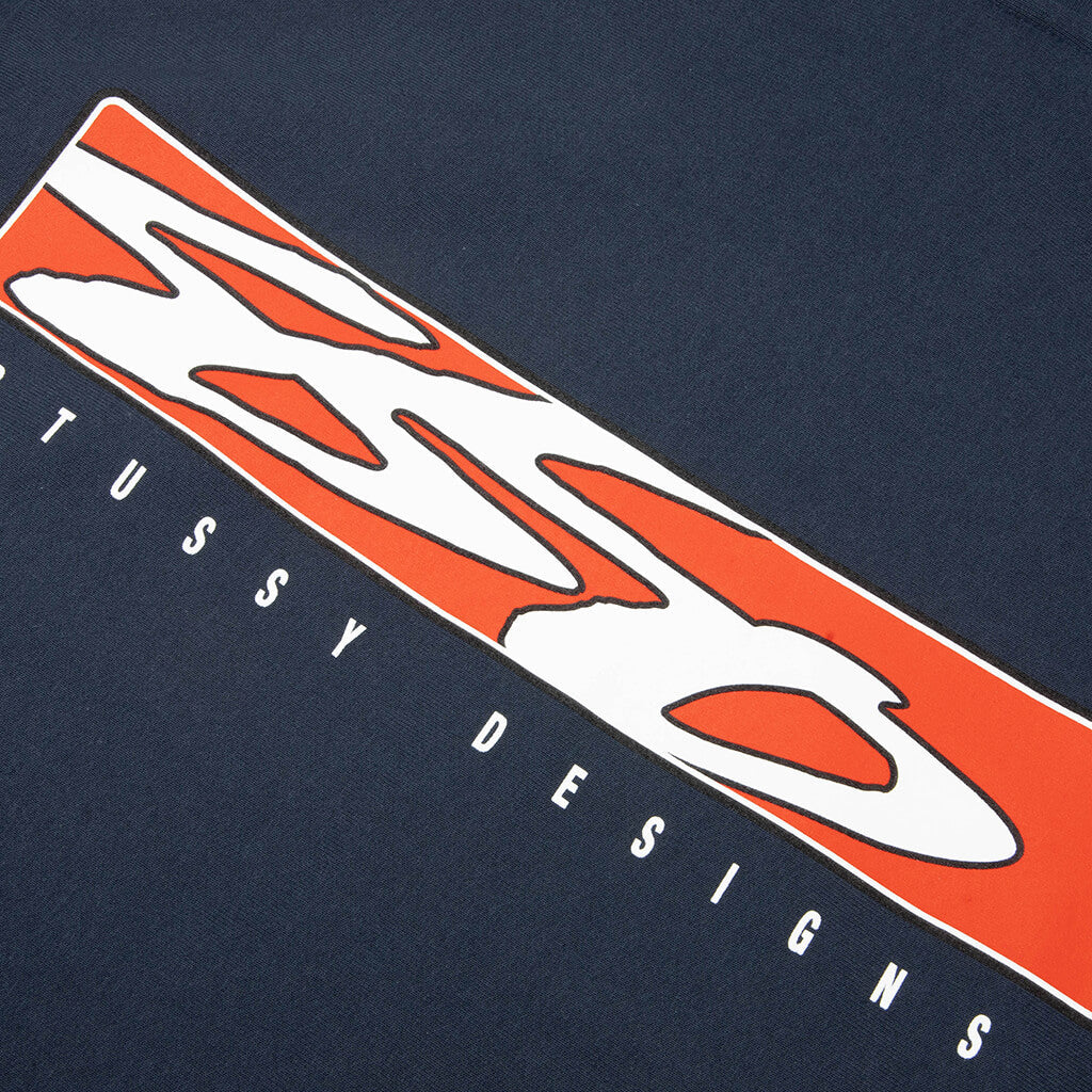 S Box Zip Hoodie - Navy