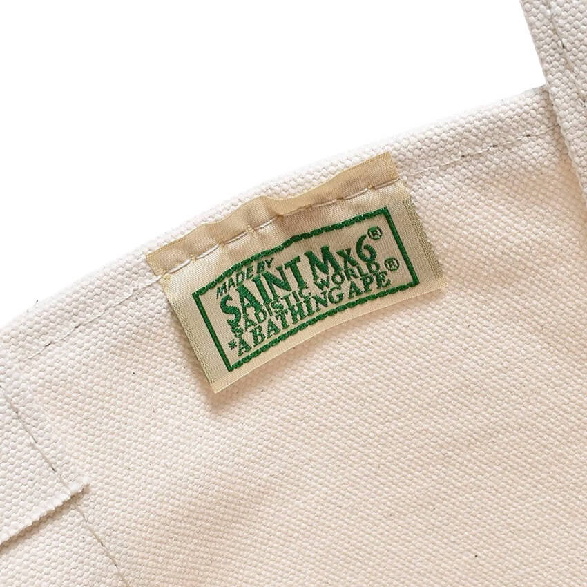Saint Michael x A Bathing Ape Small Tote Bag - White/Camo