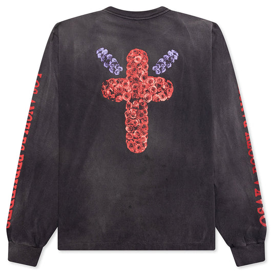 Saint Michael x Born x Raised Born Saint L/S Tee - Black