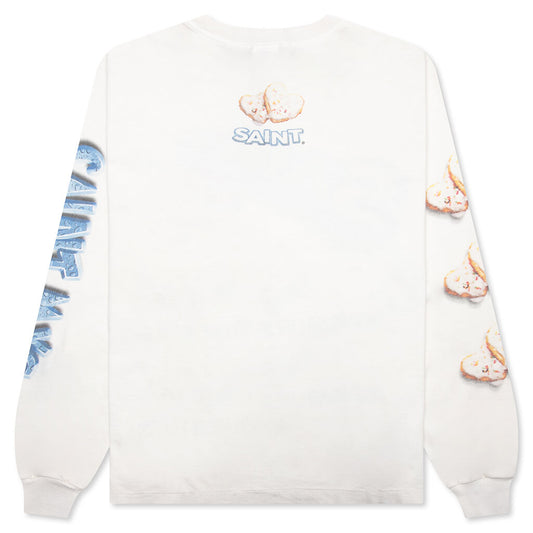 Saint Michael x Shermer Academy Heart Cookie L/S Tee - White