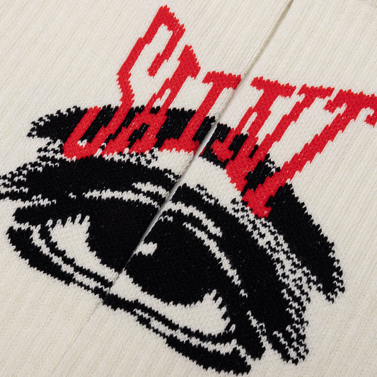 Saint Eye Socks - Ecru