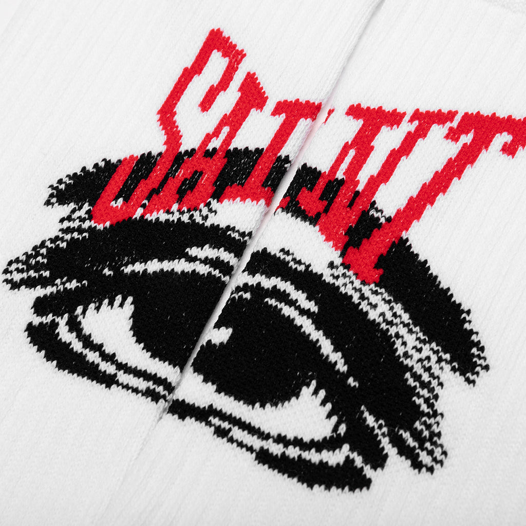Saint Eye Socks - White