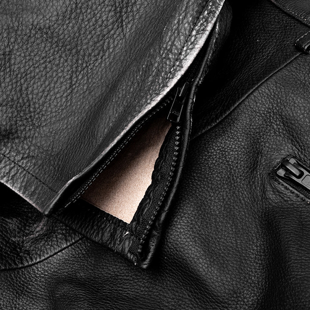 Saint Racer Leather Pants - Black
