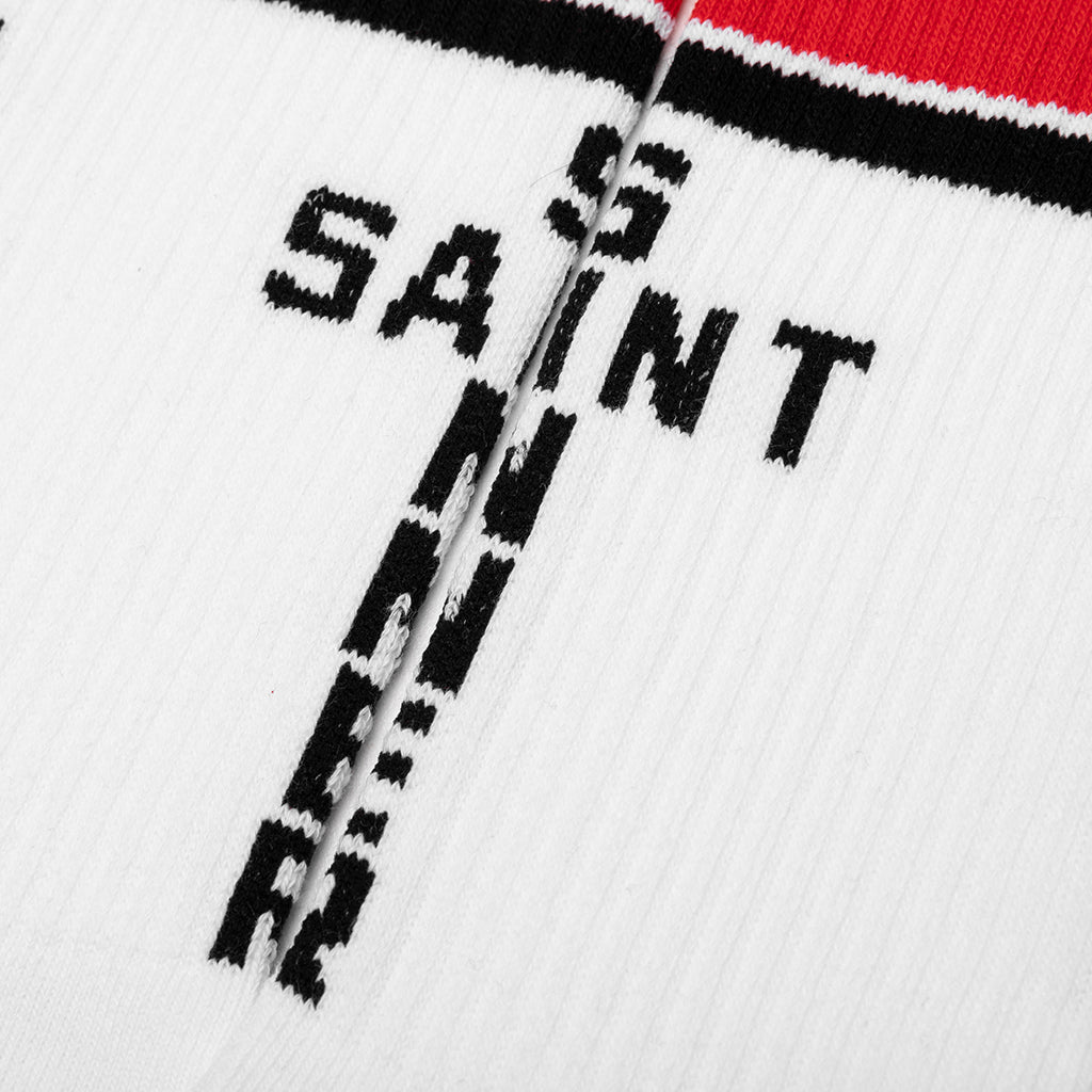 Saint Sinner Socks - White/Red