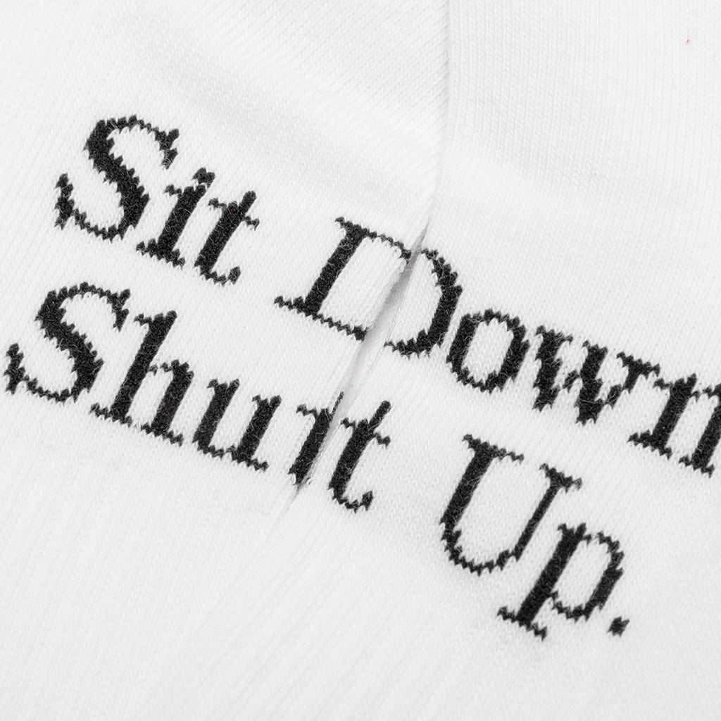 Saint Sit Down Socks - White