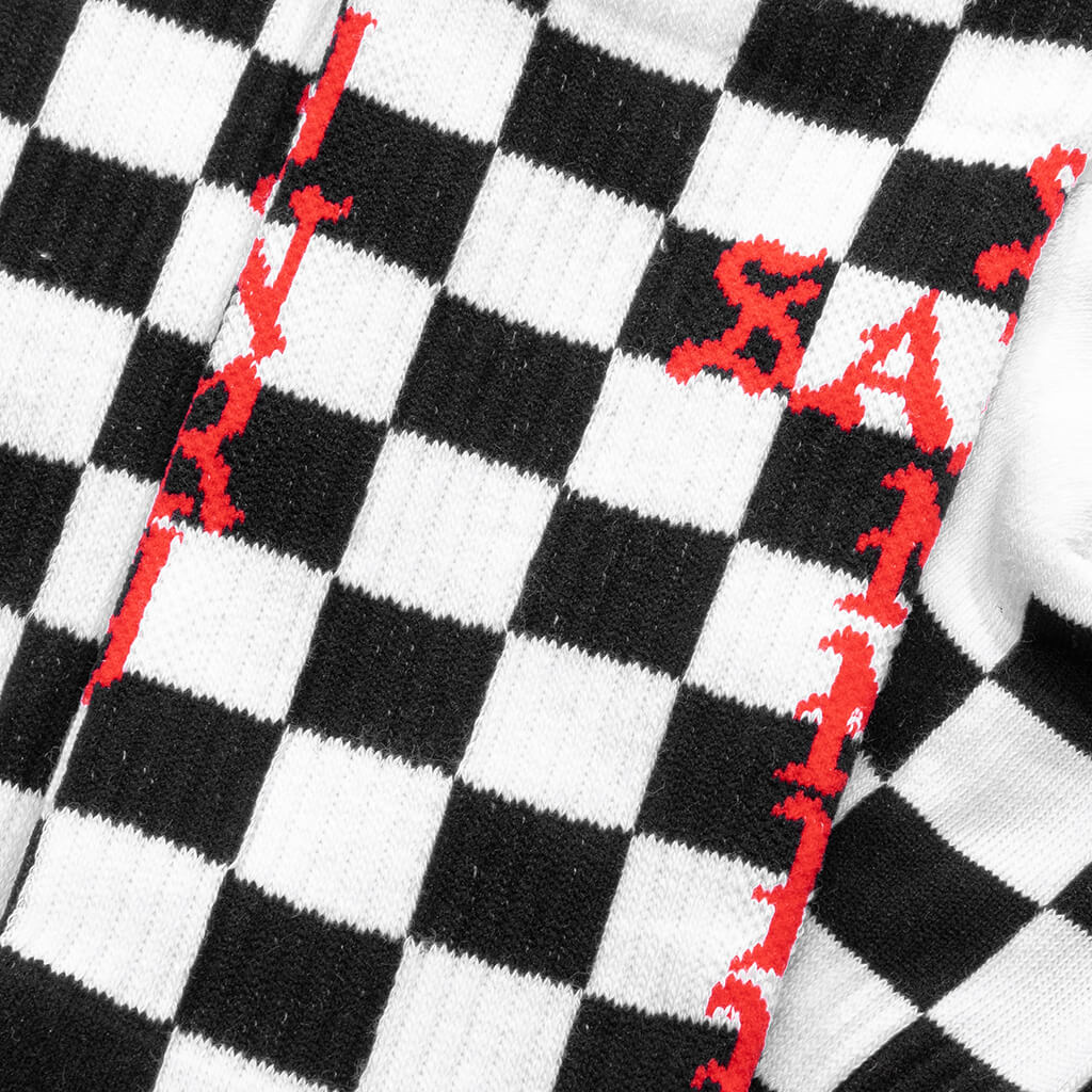 Saint Sinner Socks - Black/Red