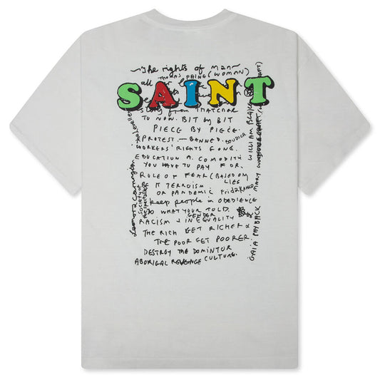 Saint M6 x Jamie Reid Mask S/S T-Shirt - White
