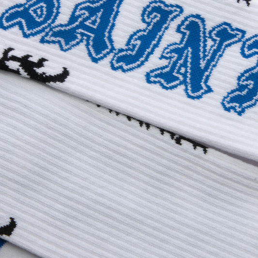 Saint Socks - White/Blue
