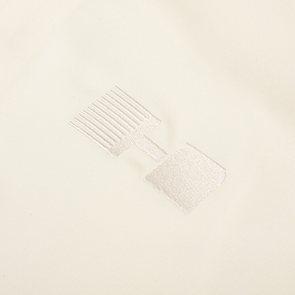 Satin Chest Logo Camp Collar - Sand