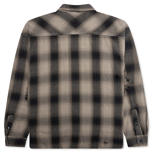 Savage Block Hombre Check Shirt LS - Greige