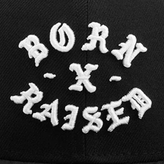 New Era Fitted Rocker Hat - Black W/ White