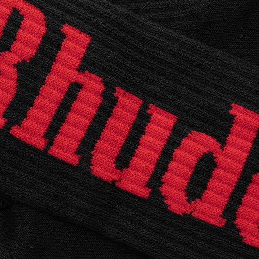 Script Sock - Black/Red