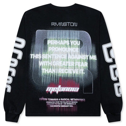 Sentence Garden L/S Tee - Jet Black