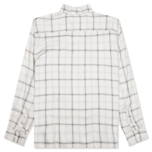 Shadow Plaid Rayon Shirt - Natural