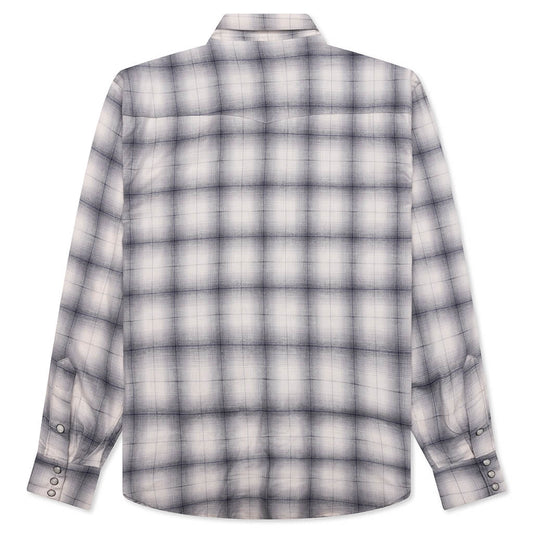 Shadow Plaid Western Shirt - Dusk