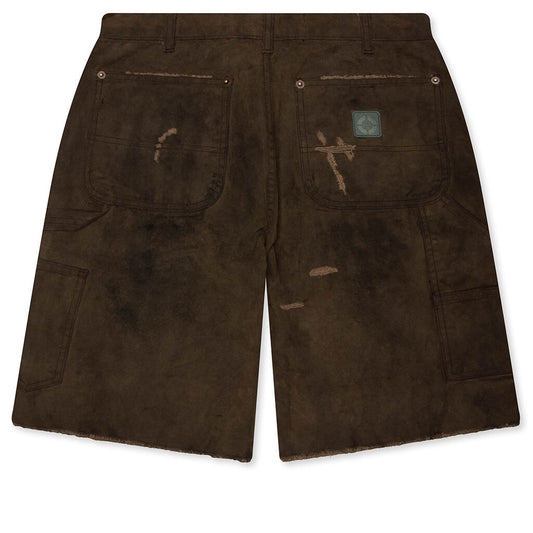 Sinned 4 Nothing Waxed Canvas Double Knee Short - Brown
