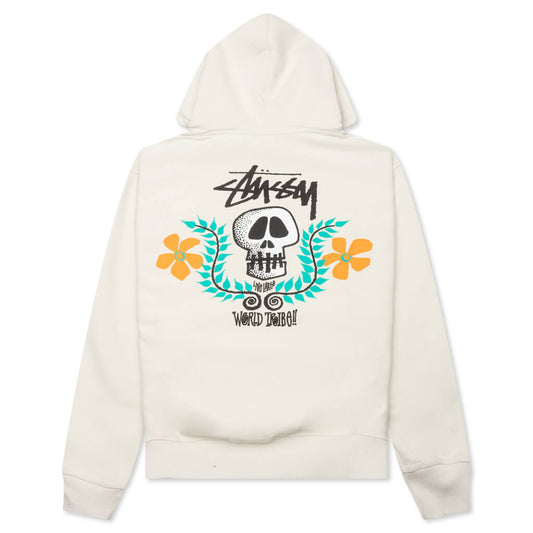 Skull Crest Hoodie - Stone