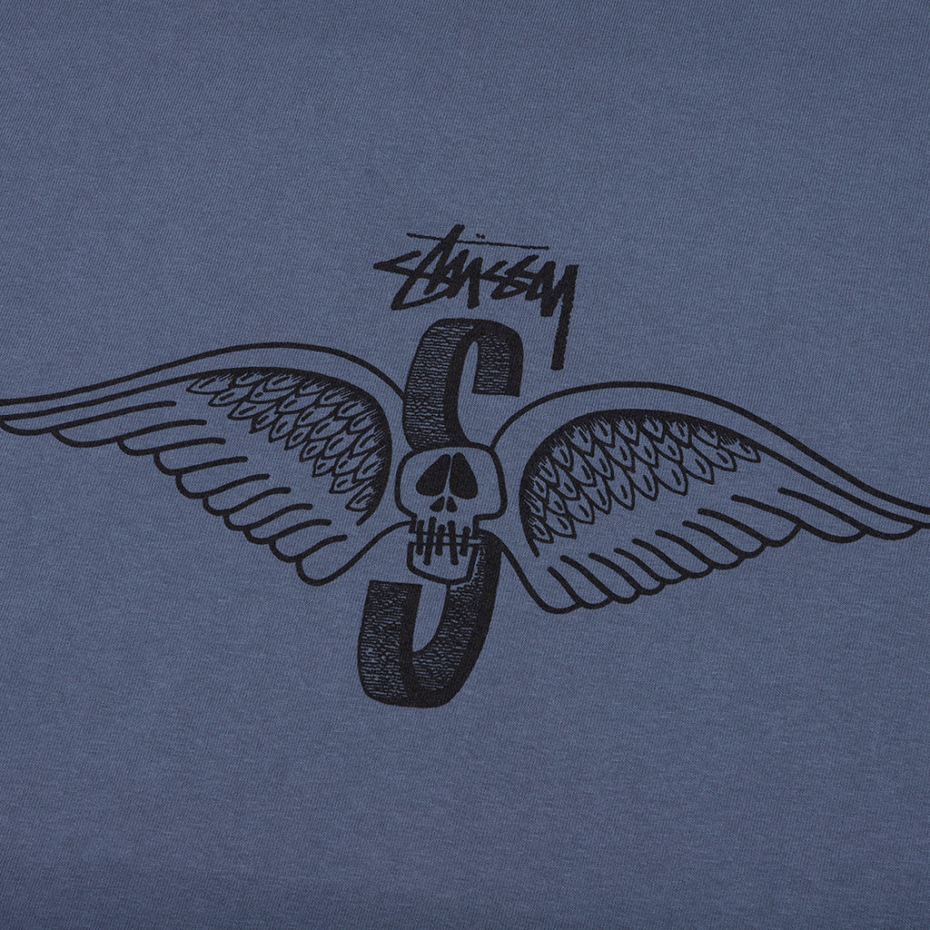 Skull Wings Pigment Dyed L/S Tee - Navy