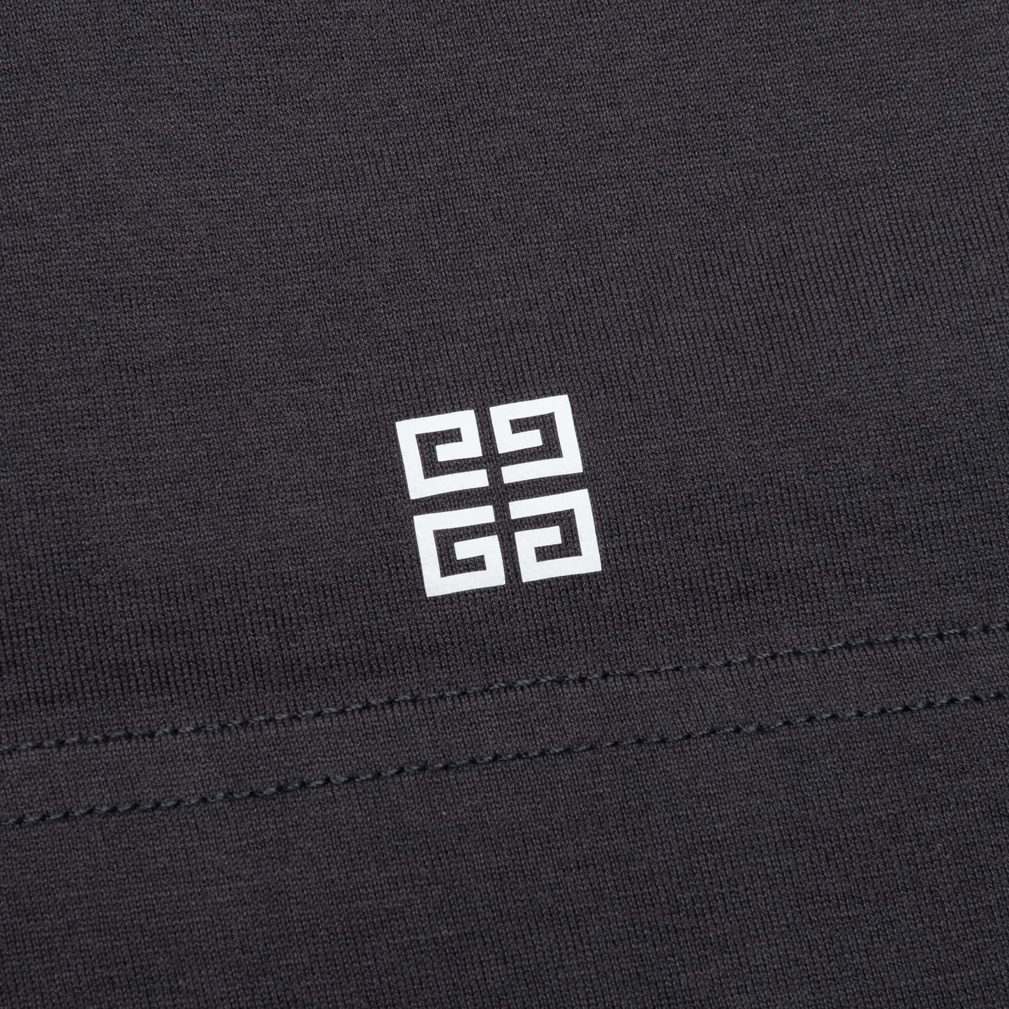 Slim Fit Reverse Print T-Shirt - Charcoal