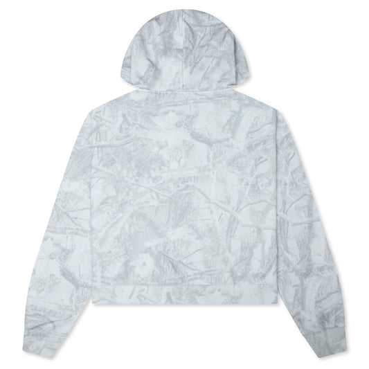 Snow Camo Eye Logo Zip-Up Hoodie - Washed White
