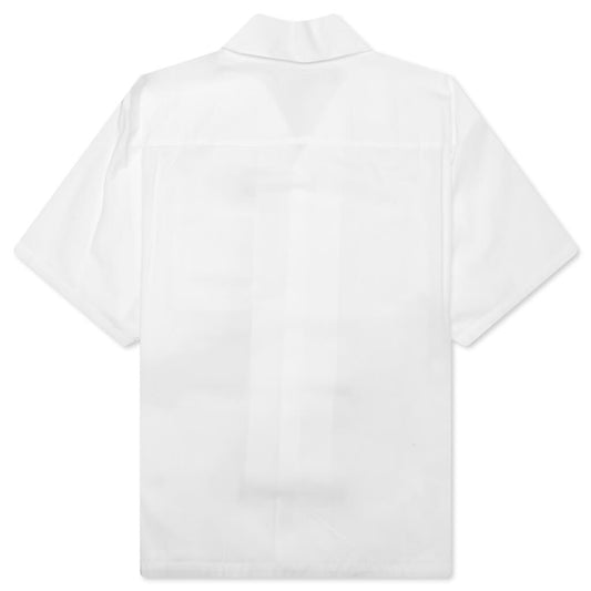 Solid Color Hawaiian S/S Shirt - White