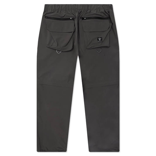 Multi-Pocket Belted 2 Way Pant - Charcoal