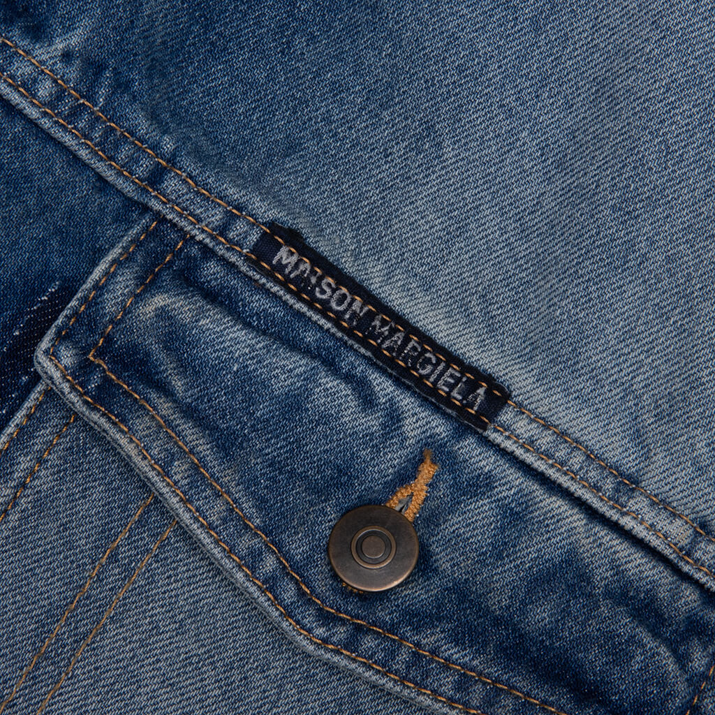 Denim Caban Jacket - Washed Blue